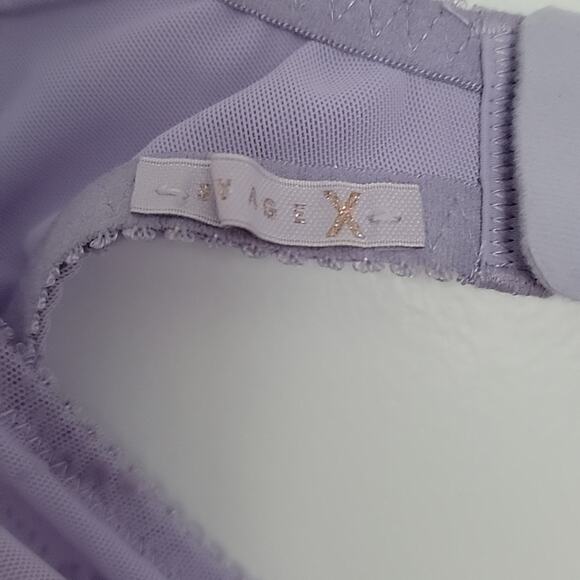 Savage X Fenty Flocked Logo Unlined Bra, 38B - Picture 6 of 8